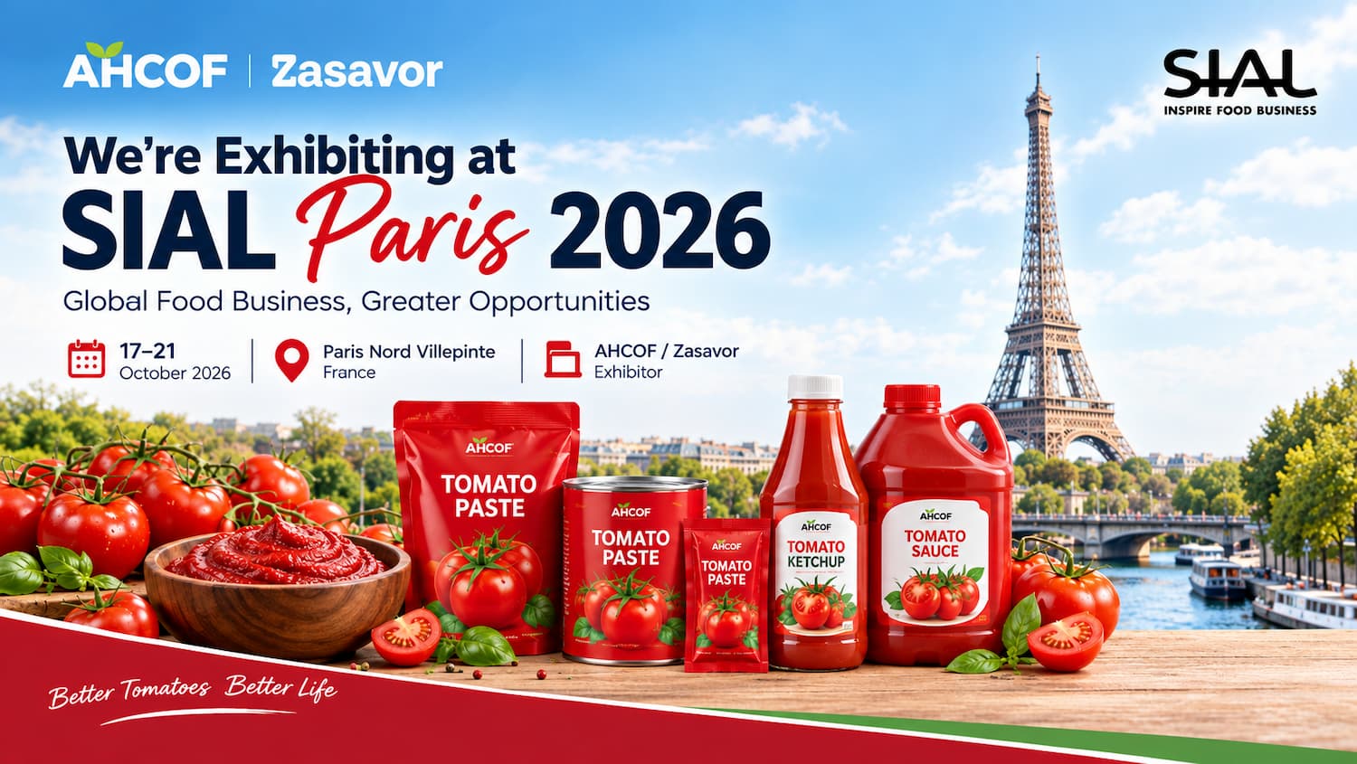 Направляясь на выставку SIAL Paris 2026: познакомьтесь с AHCOF и Zasavor во Франции!